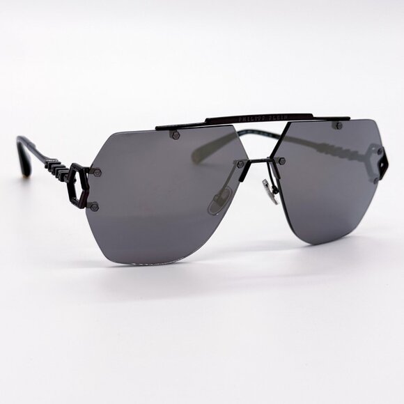 NEW PHILIPP PLEIN SLEEK SPP111 672X GREY UNISEX SUNGLASSES PHILIPP PLEIN - Picture 3 of 11